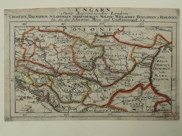 Ungheria, Donau; Gabriel Bodenehr - Ungarn samt Angräntzenden Ländern - 1720