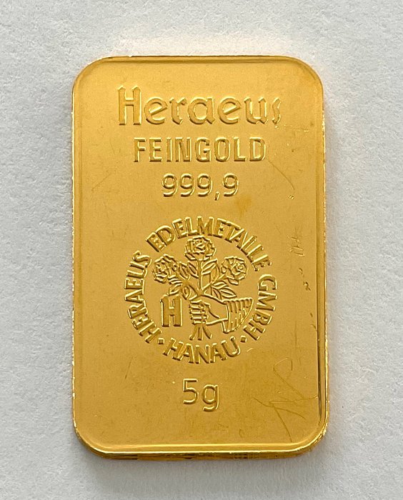 5 grammi - Oro .999 - Heraeus