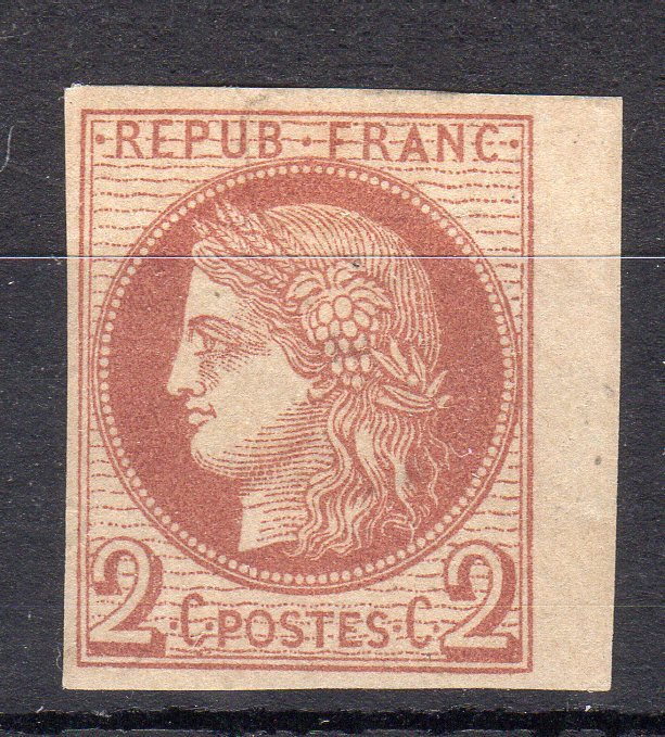 Frankreich 1872 - Ceres imperforate - n° 51c