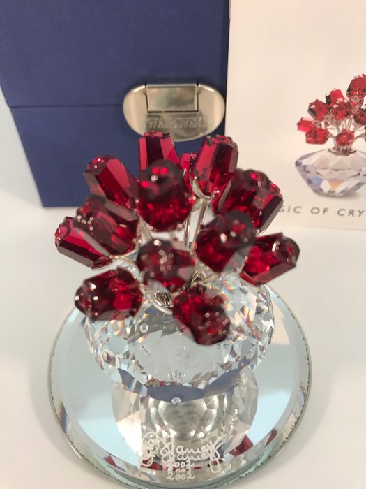 Swarovski - Vase of Roses + Mirror - 283394 - Boxed - Gabriele Stamey - 小雕像 - 水晶
