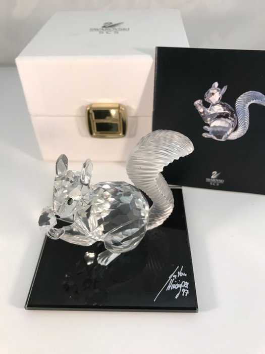 Swarovski - Anniversary Squirrel - 208433 - Boxed - Anton Hirzinger - Statuetă - Cristal