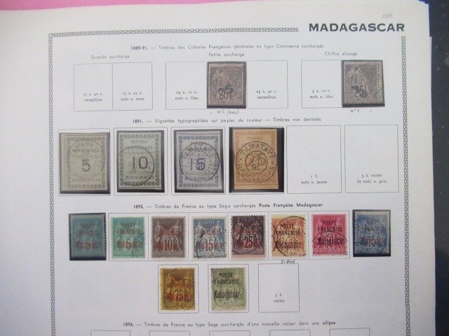 Madagascar - collection quasi complète de timbres