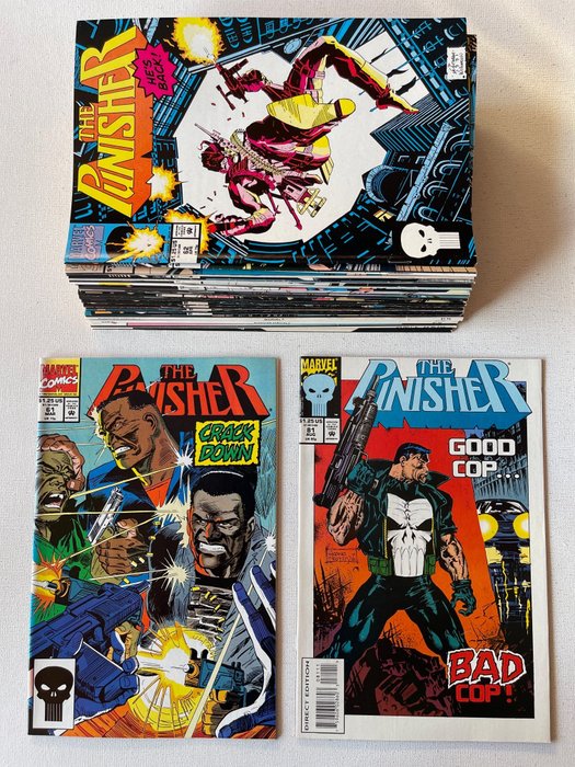Punisher 61-81 + Annuals 1-5 (First Ongoing Punisher Series), Cage, Kingpin, Tarantula X, Moon Knight, Daredevil, Captain America Appearance, - Very High Grade - 26 Issues Of Punisher Vol 2 (Soon Part Of The MCU) - Broché - EO - (1990/1992)