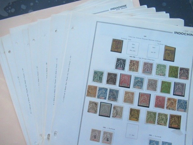 Indochine - collection très avancée  de timbres
