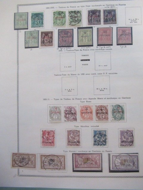 Morocco - An almost complete collection of stamps.