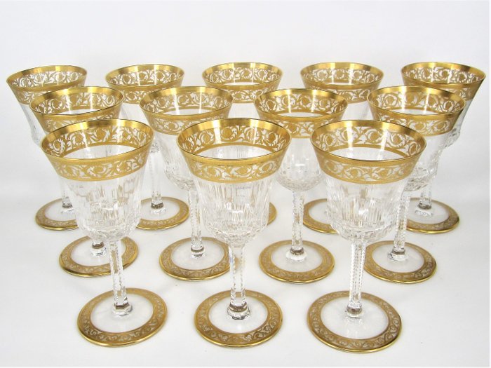 St. Louis - Dessertvinglass "Thistle Gold" (12) - Glass