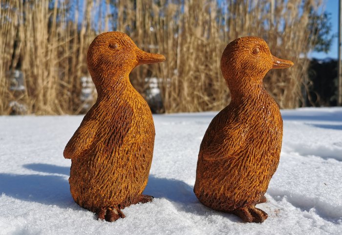 Statuetta - A pair of ducklings (2) - Ghisa
