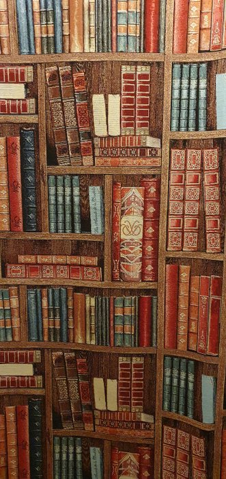 Țesătură exclusivă de bibliotecă Retro în Gobelin - 500x140cm - stil vintage - Textil  - 500 cm - 140 cm