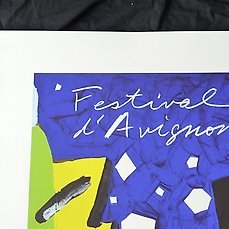 Aki Kuroda Affiche Festival d'Avignon 2000 Signée manuscrit Japon P 126 
