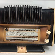 Vintage Tube Radio SNR 52 excelsior emblem replica 