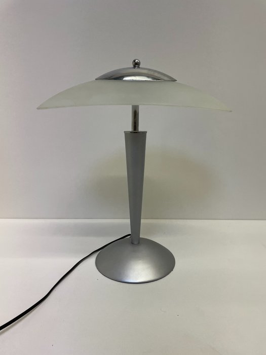 Grey and Black Unilux Desk Lamps
