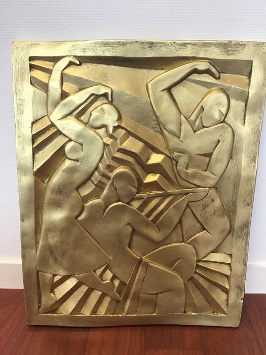 Bas relief in Art Deco style after J.J. Martel (50 cm) - Terracotta
