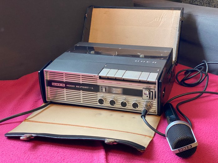 UHER 4000 Report-L Reel to Reel Tape Recorder with Leather Case As Is May  Work