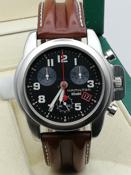 Hamilton - Khaki Action Mid-Size Military Quartz chronograph  Wrist Watch - 6303 - Homme - 2000-2010