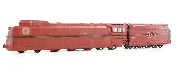 Liliput H0 - 10501 - Steam locomotive with tender - BR 05 with swastika and Olympic rings - DRG
