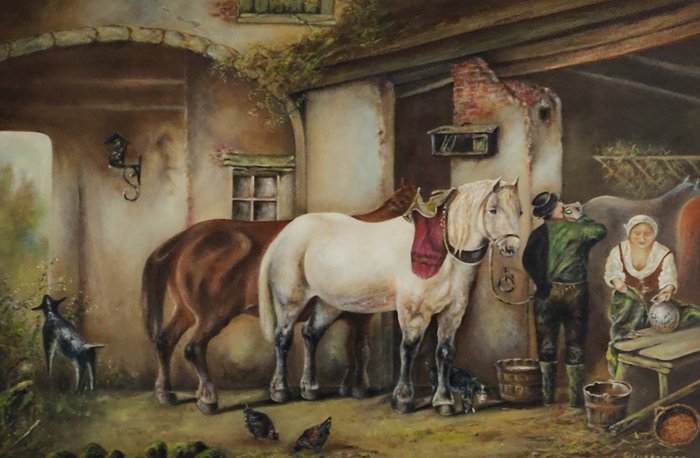 Image 3 of Richard Lukkenaer (1945) - Klassieke paardenstal