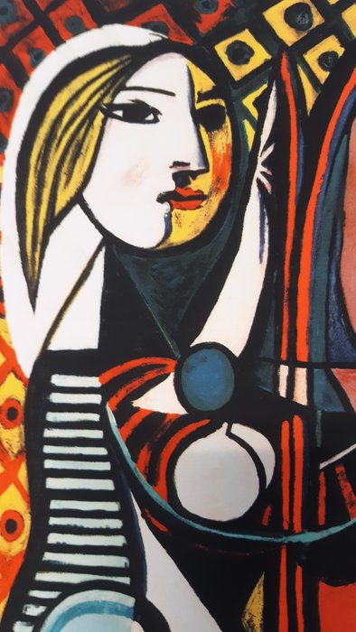 Cuadro de impresión sobre lienzo de Pablo Picasso Girl Before A Mirror de 76 x 50 cm 