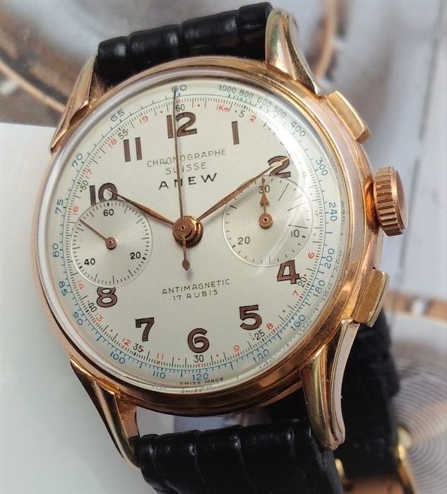 Chronographe Suisse - ANEW - "NO RESERVE PRICE" - Hombre - 1950-1959