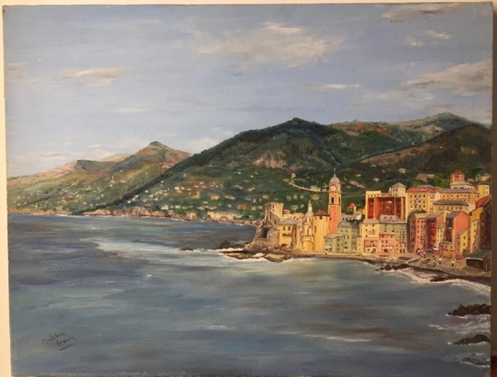 Preview of the first image of Micheline Frouin (1919-) - Vue générale de Camogli.