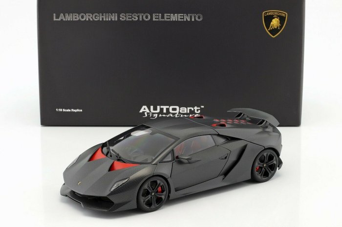 Autoart - 1:18 - Lamborghini Sesto Elemento - Graues Kohlefasermuster – AUTOart-Signatur