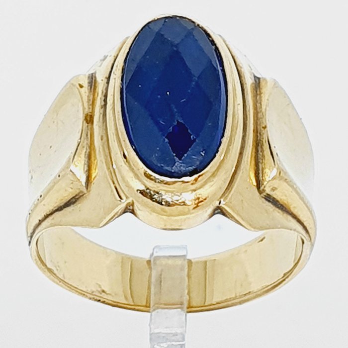 Preview of the first image of 18 kt. Yellow gold - Ring Sapphire.
