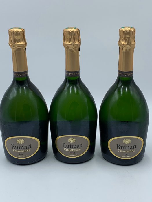 Ruinart, Brut - Champagne - 3 Flasker (0,75 L)