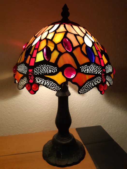 Stijl Desk Lamp, Stained Glass Small Table Lamps