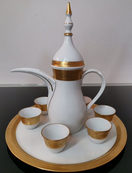 Limoges - HAVILAND - 6 人用咖啡杯具組 (8) - THISTLE - 瓷器
