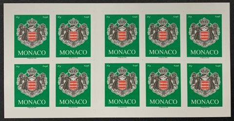 Monaco - Green ‘TVP’ (permanent value) stamp, rare ‘Phil@poste 2008’ N°14b booklet. VF. Very hard to find!