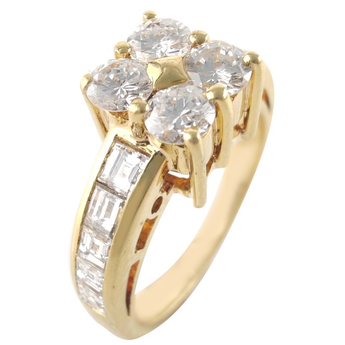 Image 2 of 18 kt. Yellow gold - Ring - 0.40 ct Diamonds - Diamonds