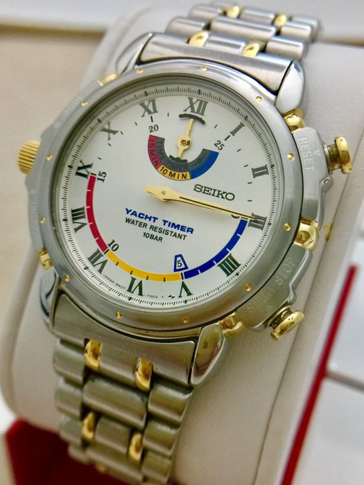 Seiko - Yacht Timer Chronograph ( Dancing Hands ) - 8M37-7000 - Men -  1990-1999 | Barnebys