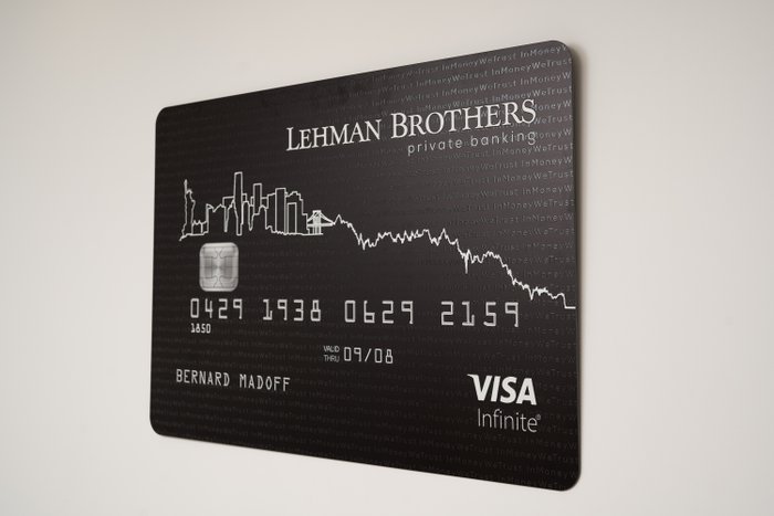 Harissart - Lehman Brothers (DIS)CREDIT CARD - Subprime Madoff - Alu noir brossé