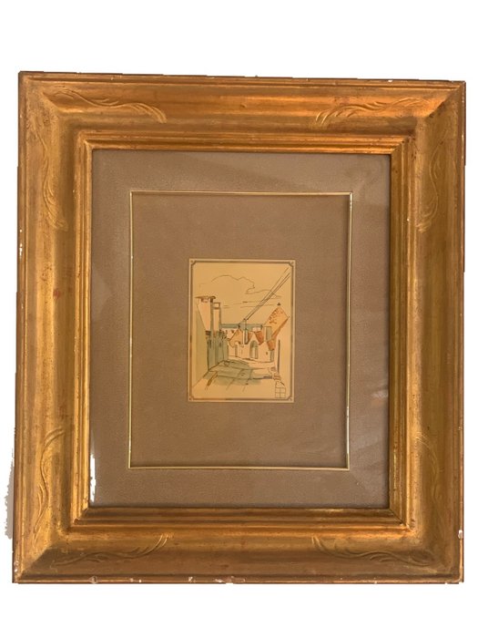 Aldo Rossi - Work gold plate, by Aldo Riso (1) - - Catawiki