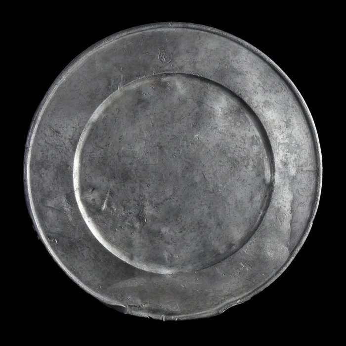 中世纪 锡 中世纪晚期锡制盘子，蓬塔卡纳海难，有证书