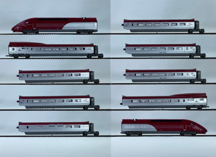Mehano H0轨 - T674/T676/T677 - 火车套装 - 完整的Thalys PBKA（10个零件） - Thalys International