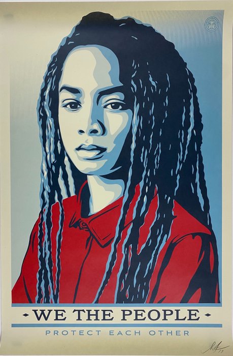 Preview of the first image of Shepard Fairey (OBEY) (1970) - We The People - Protect Each Other.