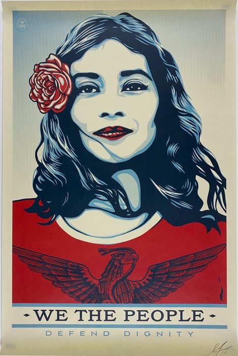 Preview of the first image of Shepard Fairey (OBEY) (1970) - We The People - Defend Dignity.