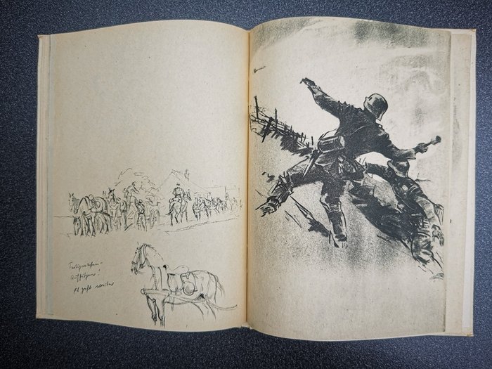 Eigener - Ernst Eigener - Mein Skizzenbuch  Zweiter Weltkrieg Frankreich Wehrmacht Zeichnungen 6.Armee - 1941
