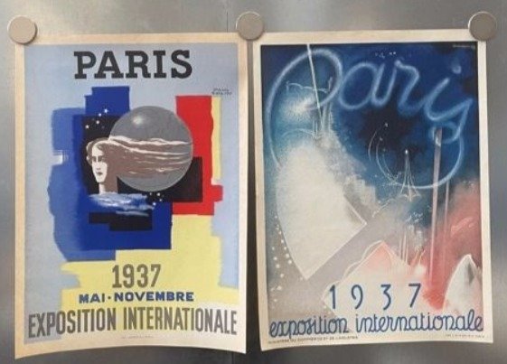 Paul Colin - Exposition 1937 Paul Colin  Beaudouin et lods (2 affiches) - 1937