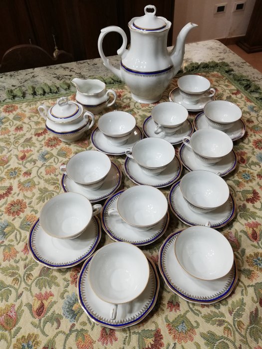 Jarolina Poland - Coffee set for 12 - Mid-Century Modern - Porcelain