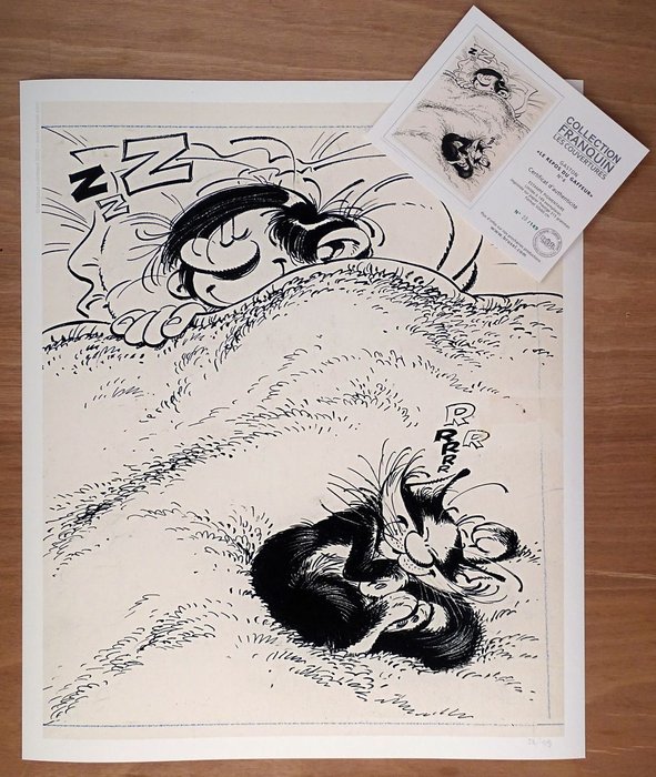 Gaston - Collection Franquin Les Couvertures / Gaston N°4 "Le repos du gaffeur" - Numéroté + Certificat num (2020)
