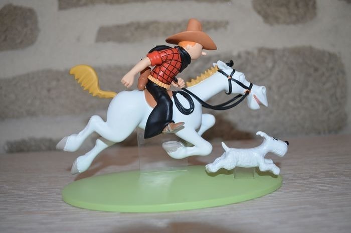 Tintin - Figurine Moulinsart 42178 - Tintin à cheval - Amérique - Hors-série colorisée - (2021)