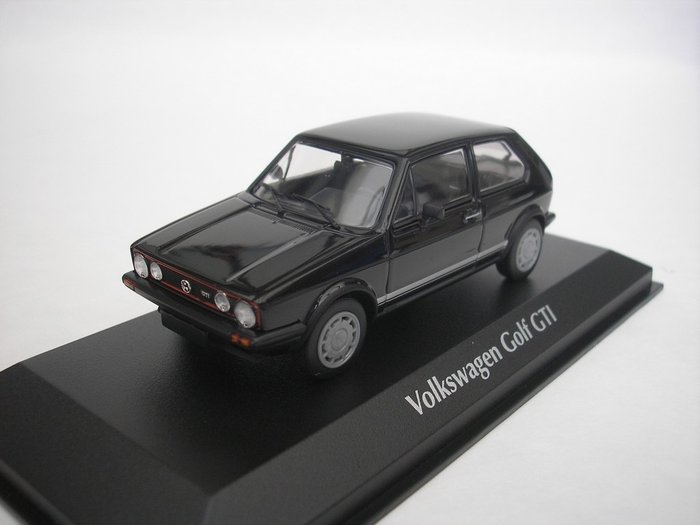 Maxichamps 1:43 - 1 - Model samochodu sportowego - Vw Volkswagen Golf GTI  - 1983 - Czarny