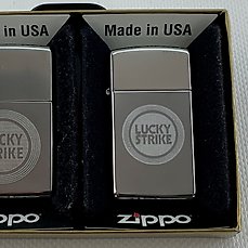 Limited Edition Zippo Set of 2 Lucky Strike 