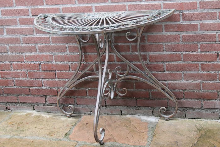 Image 2 of wall table for indoor or outdoor, 90 cm. wide - metal - recent