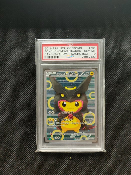 The Pokémon Company - Graded Card Pokemon Japanese Rayquaza Poncho Wearing Pikachu PSA 10