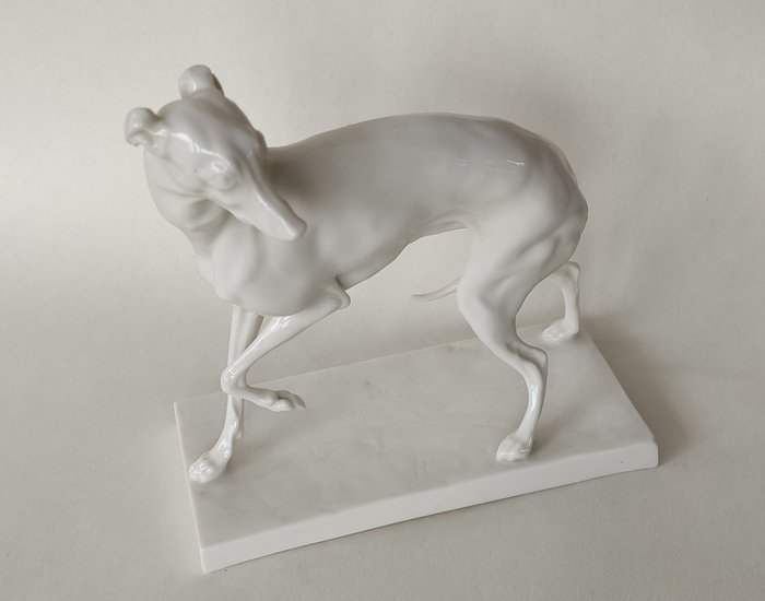 Pierre-Jules Mène - Nymphenburg - Figurine, # 437 Lévrier - Porcelaine