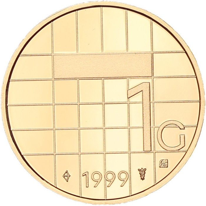 Niederlande. Beatrix (1980-2013). 1 Gulden 1999 "Eru" - Goud