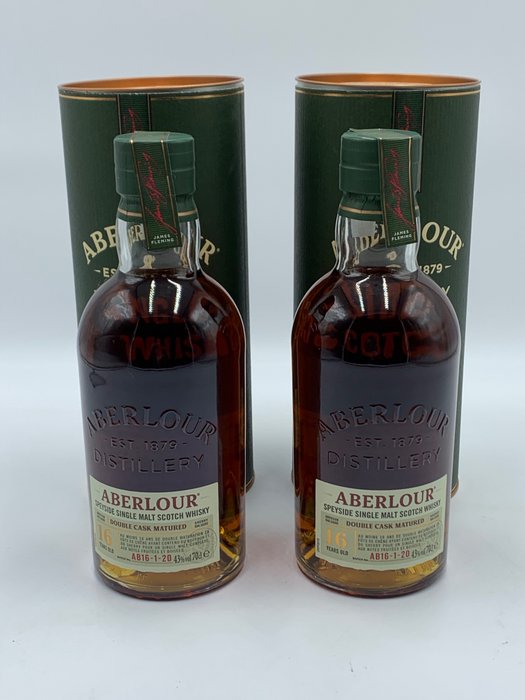 Aberlour 16 years old - Double Cask Matured - Original bottling  - 70cl - 2 buteleki