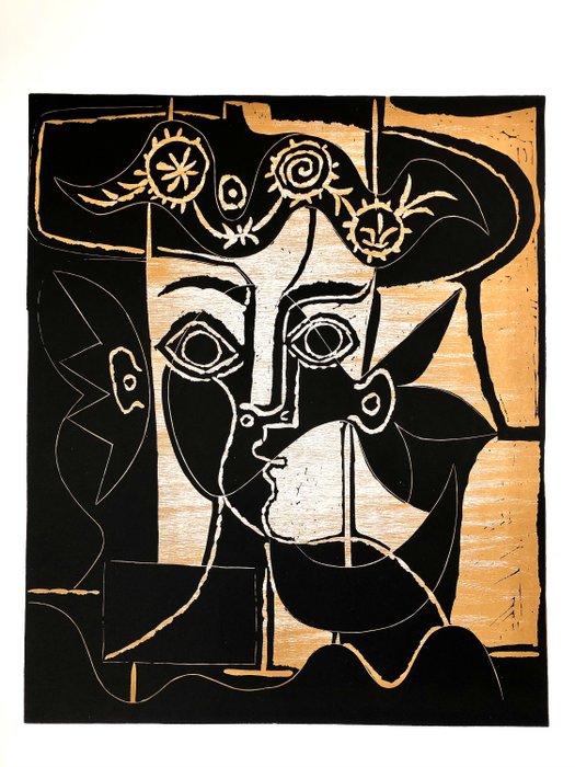 Pablo Picasso (1881-1973) - Großer Frauenkopf mit geschmücktem Hut